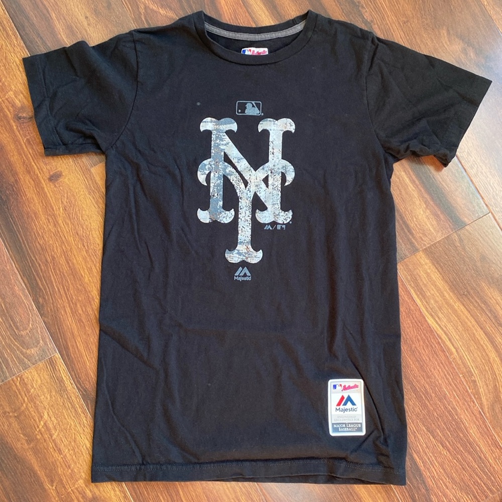 NY Mets Majestic Ring Spun Soft Short Sleeve T-Shirt